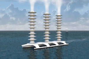 Un exemple de projet de géoingénierie : 1.500 navires qui projetteraient l’eau de mer dans l’atmosphère pour blanchir les nuages, augmenter l’albédo terrestre et réduire les apports thermiques solaires. © J. MacNeill