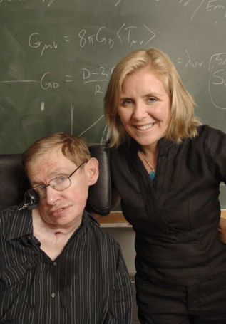 Stephen Hawking et sa fille Lucy. Crédit : Random House