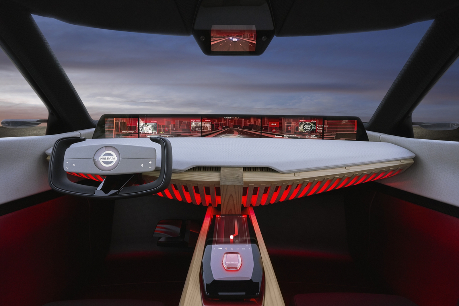 Le tableau de bord du concept-car Nissan Xmotion. © Nissan