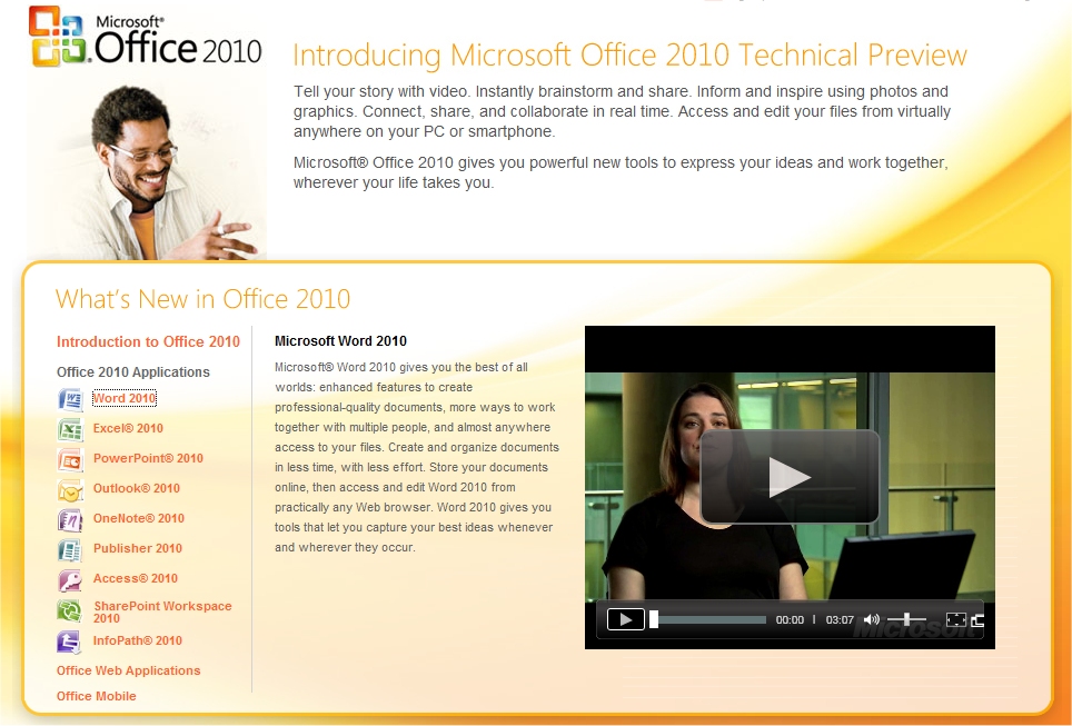 Microsoft a mis en ligne un site dédié à Office 2010 pour en expliquer les fonctionnalités.