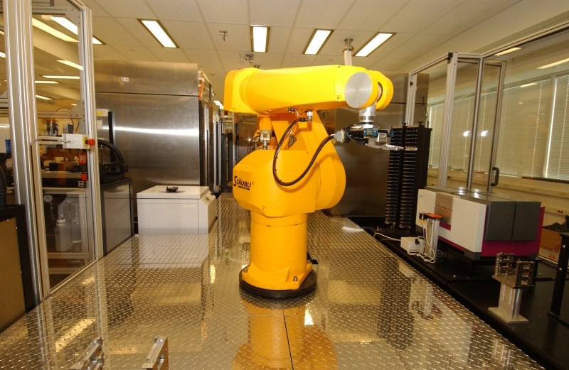Un système robotisé utilisé pour l'étude du génome. © NHGRI