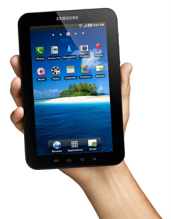 La tablette Galaxy Tab pourra aussi servir à lire le journal ou des BD. © Samsung