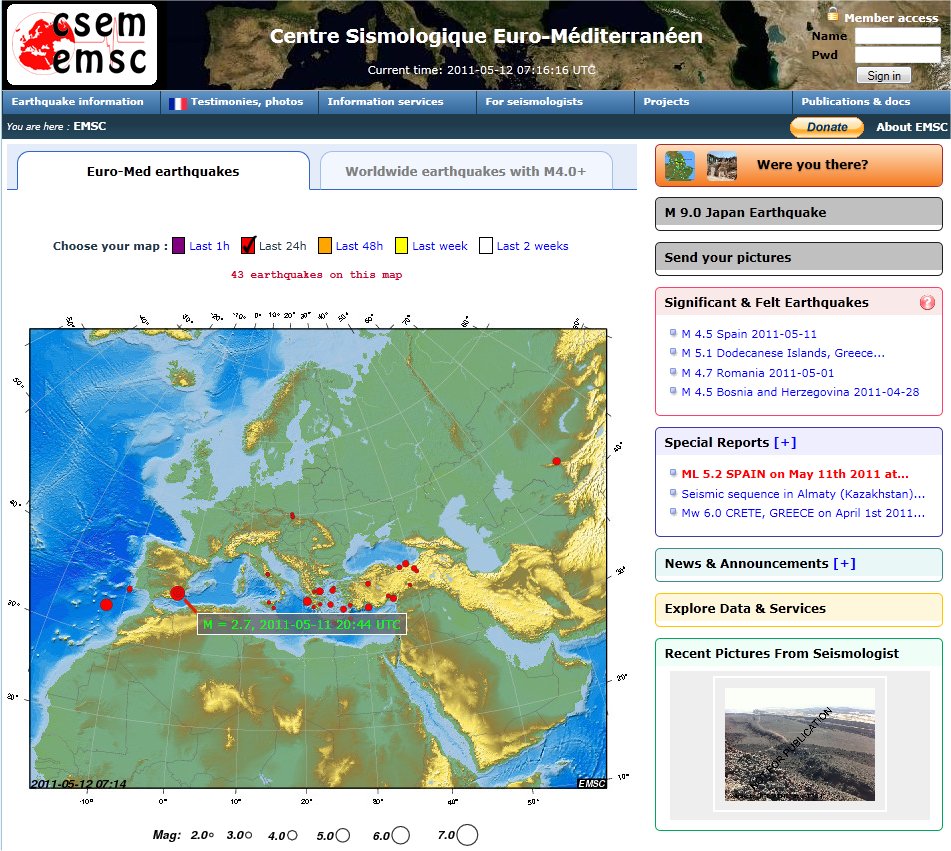 Le séisme s'est produit à 10 kilomètres de profondeur, dans la région de Murcie, non loin de la Méditerranée, au sud-est de l'Espagne. Plusieurs répliques ont été enregistrées ensuite. © CESM