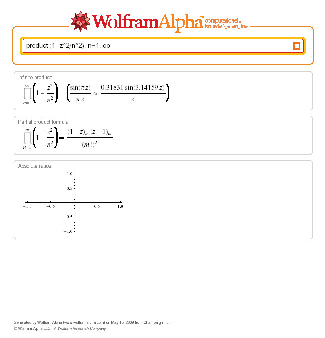 Actuellement, les performances les plus impressionnantes de Wolfram Alpha sont dans le domaine des mathématiques. Il rivalise avec Mathematica, ce qui n'est guère surprenant car il est basé sur ce logiciel. Crédit : 2009 Wolfram Alpha LLC/A Wolfram Research Company
