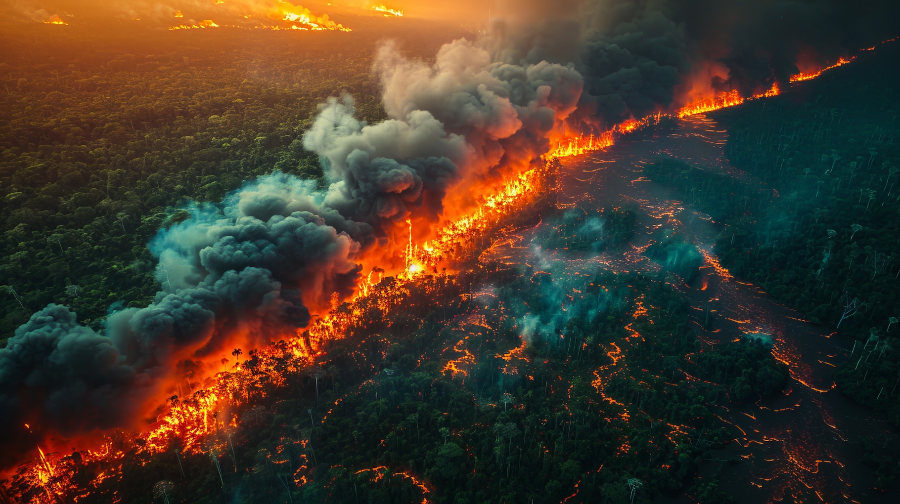 Il y a actuellement plus de feux de forêt en Amazonie que jamais. © VISUAL BACKGROUND, Adobe Stock