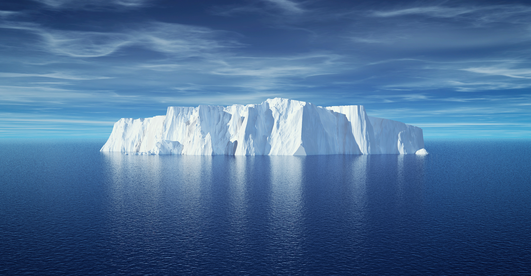 L’augmentation des températures des eaux sous la surface du nord de l’océan Atlantique puis la libération massive d’iceberg semblent mener à un effondrement de la circulation méridienne de retournement de l’Atlantique, l’Amoc. © Orlando Florin Rosu, Adobe Stock