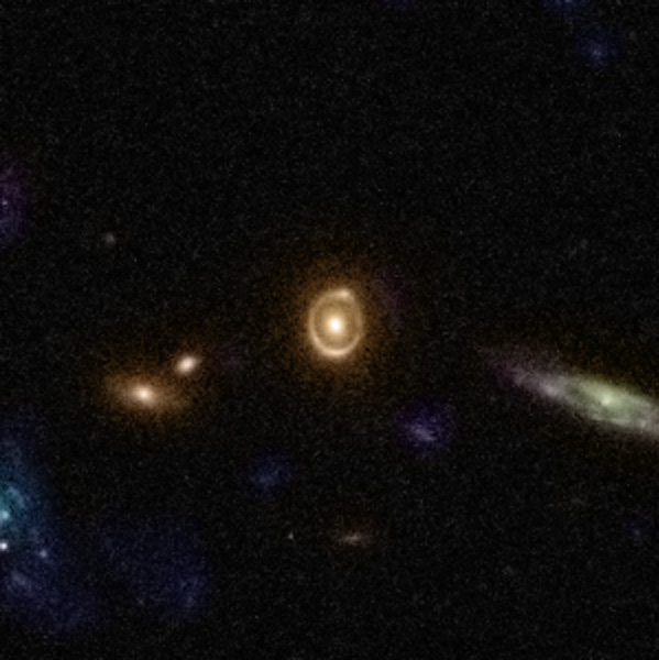 Un anneau d'Einstein. Crédit : Nasa, Esa, C. Faure (Zentrum für Astronomie, University of Heidelberg), J.P. Kneib (Laboratoire d’Astrophysique de Marseille)