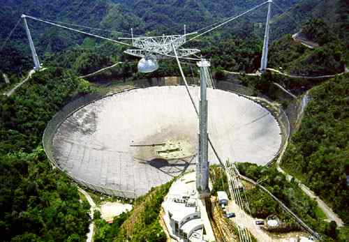 Le radiotélescope d'Arecibo. © University of texas austin
