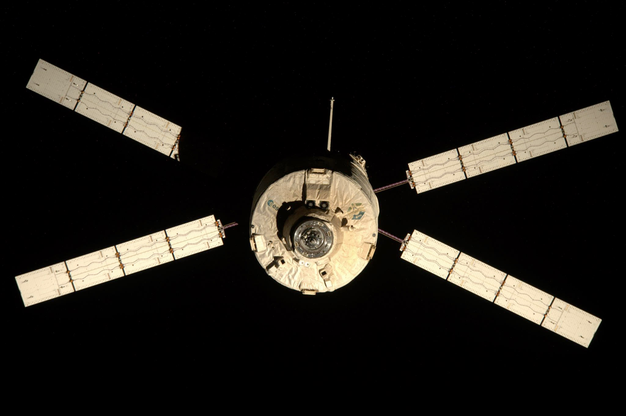 Départ de l'ATV-3 Eduardo Amaldi de la Station spatiale, le 28 septembre 2012. © Nasa