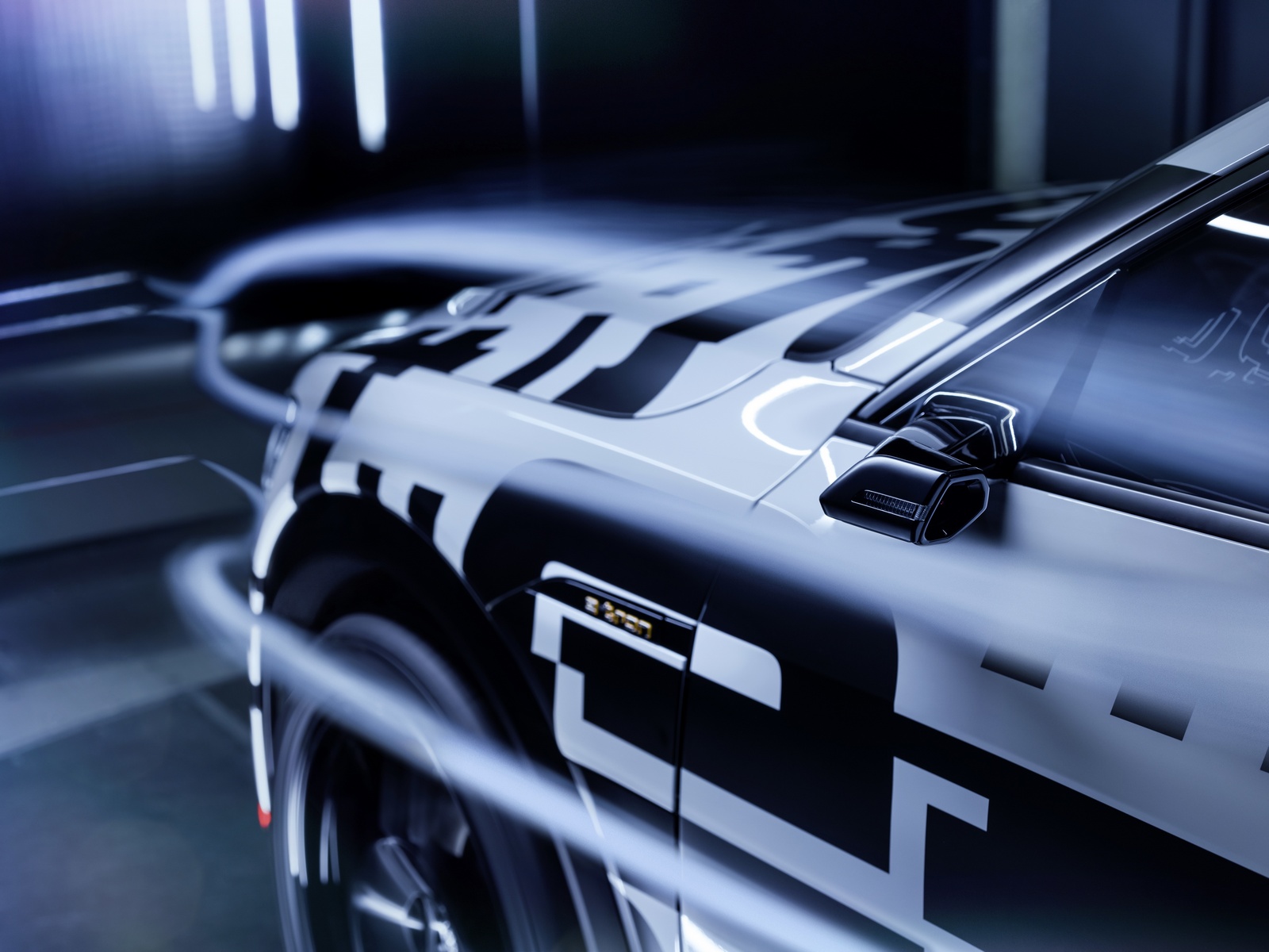 L’Audi e-tron affiche un coefficient de traînée extrêmement faible grâce notamment au remplacement des rétroviseurs par des caméras. © Audi