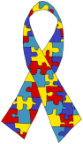 Le ruban symbole de lutte contre l'autisme. © Licence Creative Commons