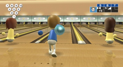 Capture d'écran de Wii Sports bowling
