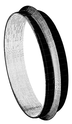 La reconstitution numérique du bracelet proposé par Mohamed Ben Tkaya (LTDS). © Obsidian Use Project Archives