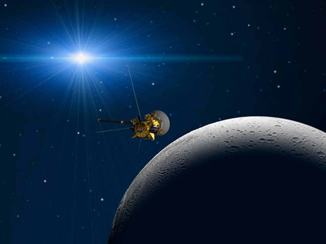 Ce survol prévu le 30 novembre n’est pas le plus rapproché effectué par Cassini. En octobre 2008, la sonde est passée à seulement 25 kilomètres de sa surface. © Nasa/JPL