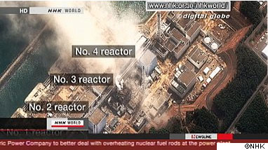 Les radiations autour de la centrale nucléaire japonaise sont un danger pour la population. © NHK 