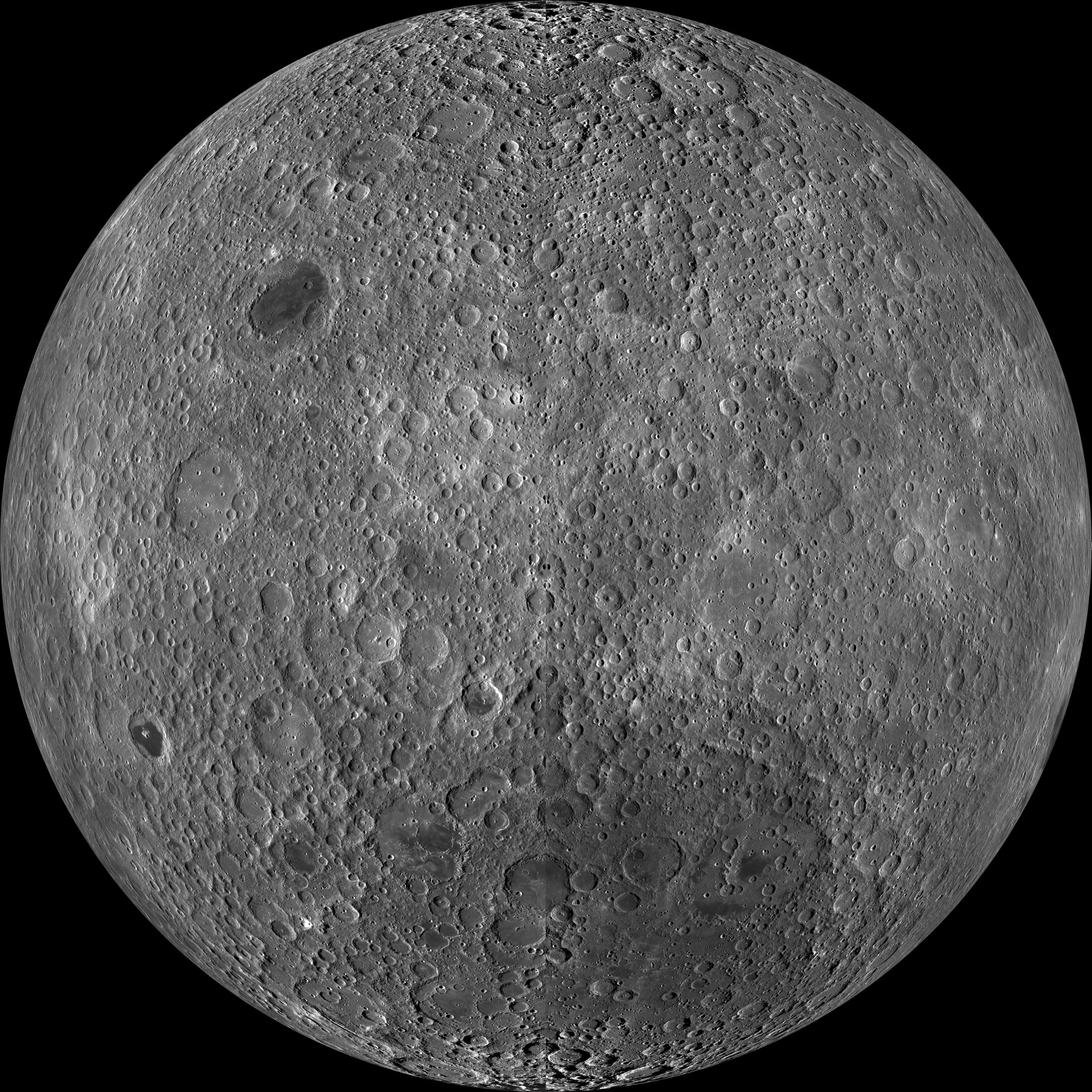 La Chine prévoit de visiter la face cachée de la Lune en 2018. Ici, une vue de la face cachée de la Lune prise par LRO. © Nasa