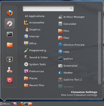  Linux Mint 14 (Nadia) propose deux types d'interface. Mate se destine aux PC les moins véloces, et Cinnamon permet d'afficher plus d'effets spéciaux. Le menu d'accès aux logiciels et aux réglages est différent et le gestionnaire de fichiers se rapproche de Windows Explorer. Cinnamon dispose également d'un système qui facilite l'utilisation de plusieurs bureaux virtuels. © Sylvain Biget, Futura-Sciences