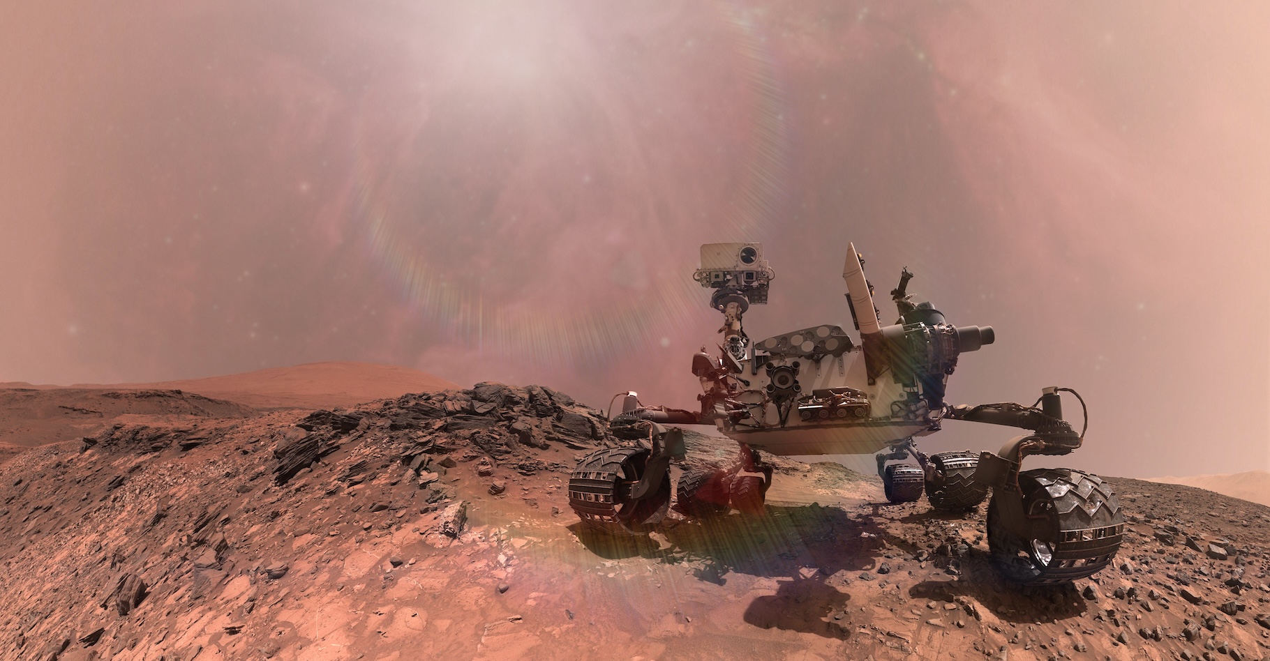 Le rover Curiosity a renvoyé des images qui permettent de se faire une idée de ce à quoi ressemble une journée sur Mars. © Paopano, Adobe Stock