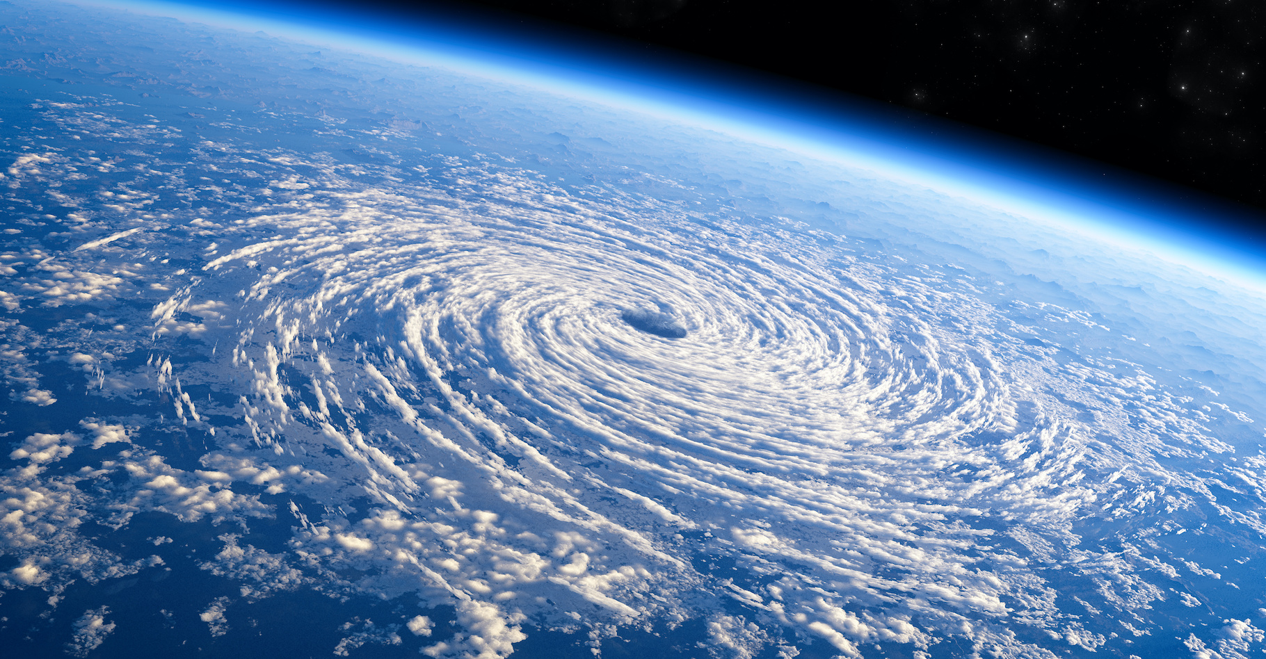 Avec le réchauffement climatique anthropique, des systèmes dépressionnaires de type cyclone tropical, ouragan ou typhon, pourraient se former à des latitudes bien plus élevées que celle qui les voient naître aujourd’hui. © Nabelys, Adobe Stock