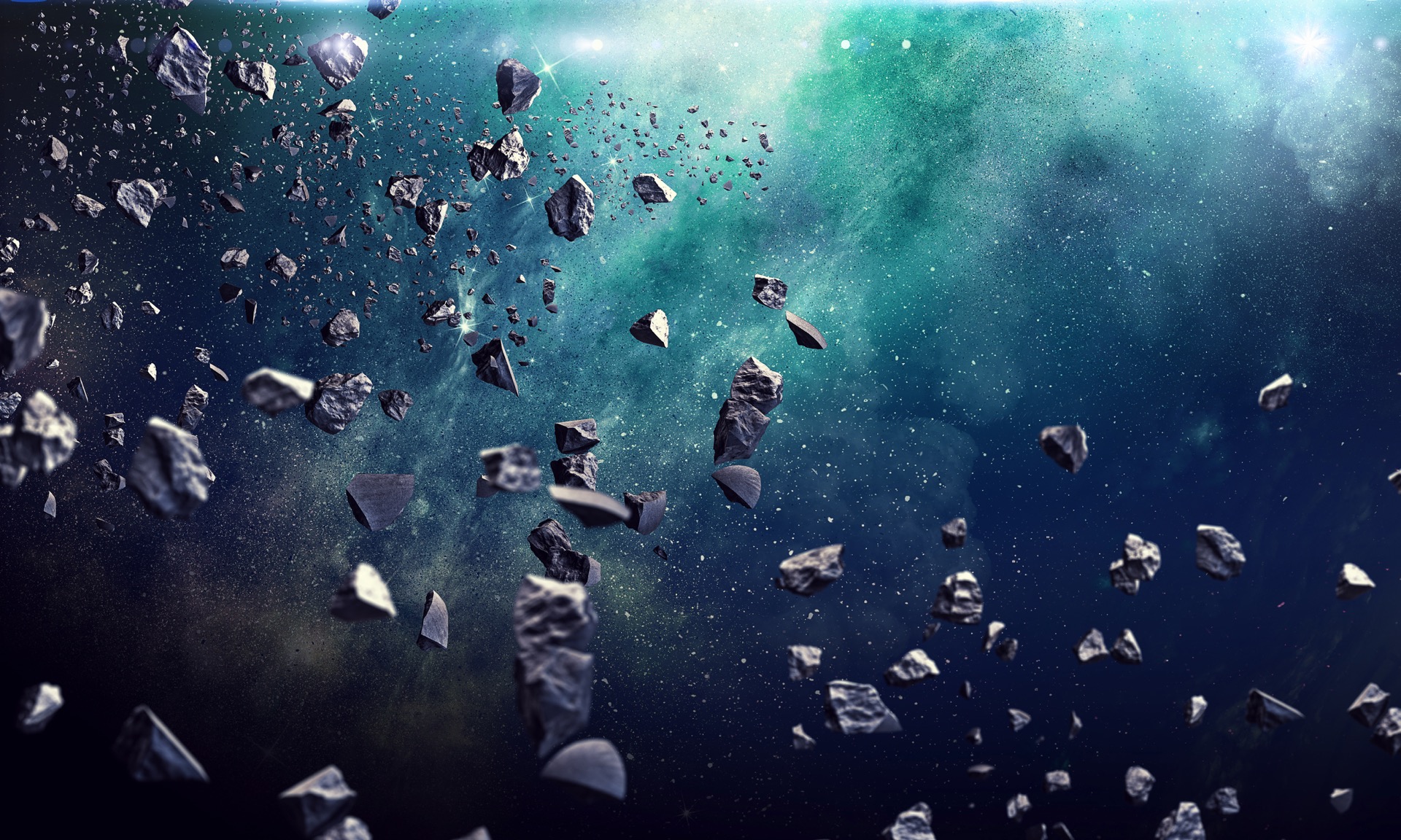 Soumis à l’effet Yorp, les astéroïdes tournent de plus en plus vite et finissent par se briser. © Sergey Nivens, Adobe stock