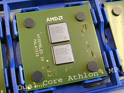 Processeur AMD actuel à double cœur. Crédit : AMD.