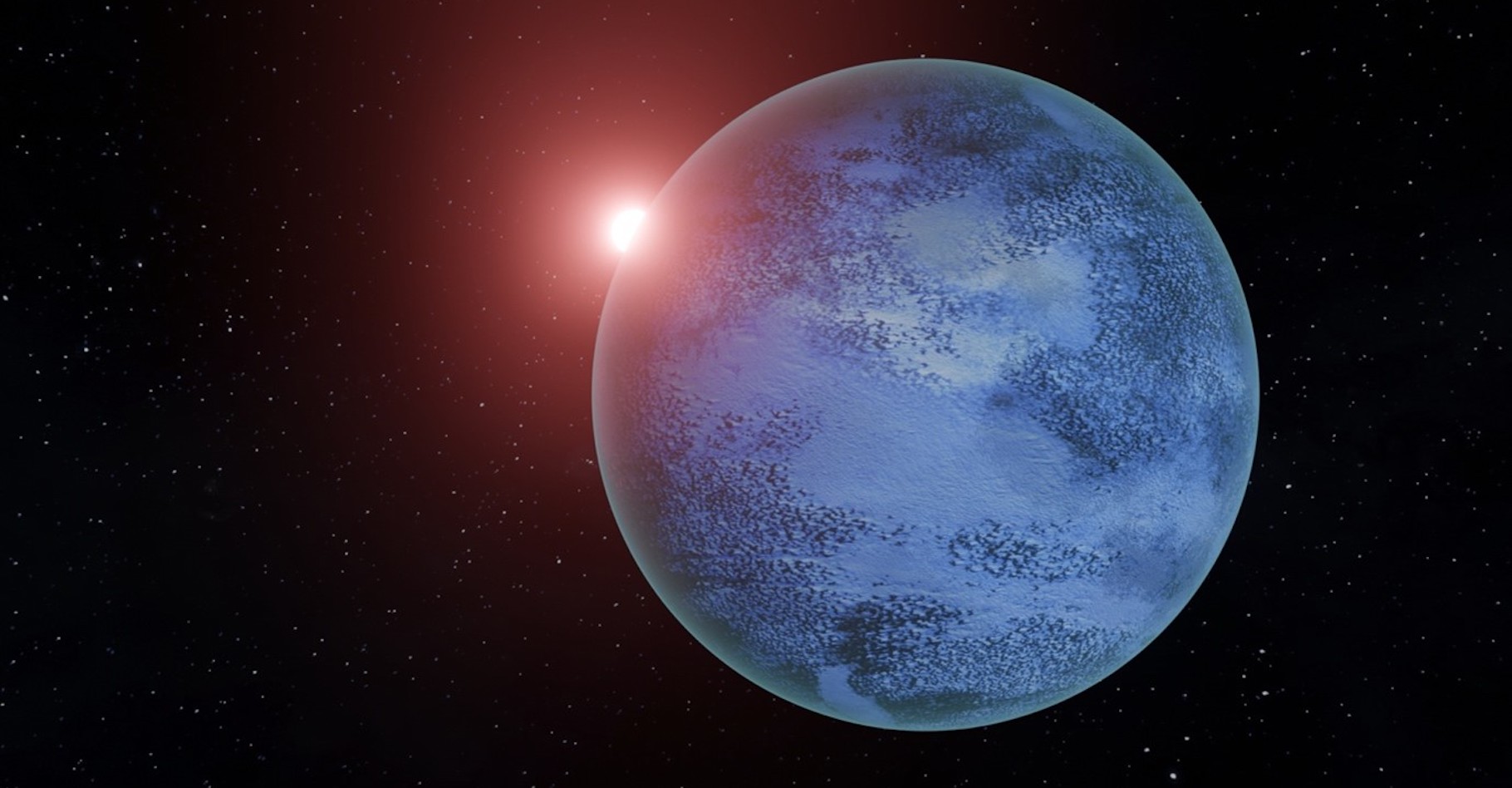 Des chercheurs de l’université Rutgers (États-Unis) estiment qu’il pourrait exister de nombreuses planètes rocheuses présentant de l’eau liquide sous une surface gelée. Ici, une vue d’artiste. © Lujendra Ojha, Université Rutgers