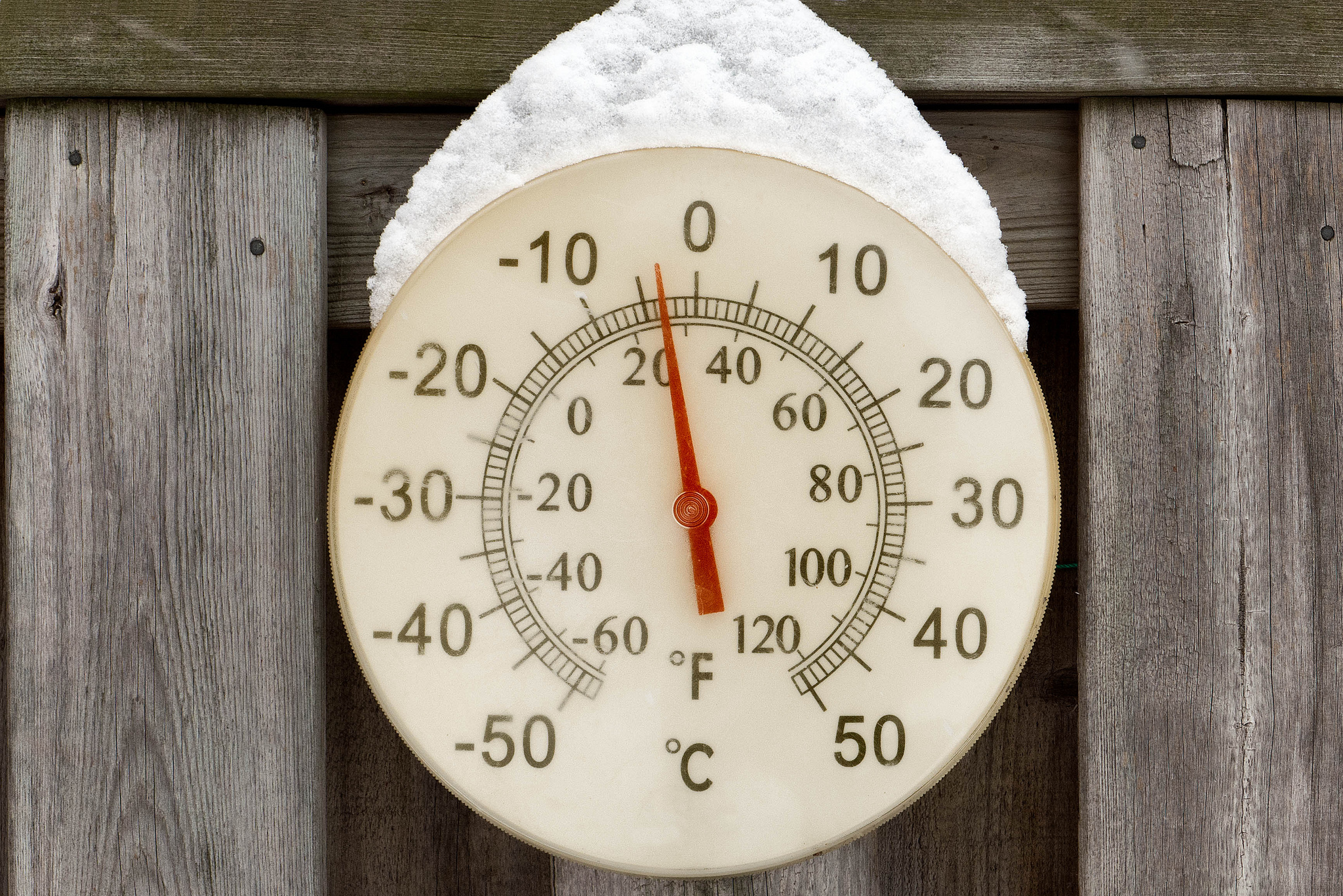 Degrés Celsius et degrés&nbsp;Fahrenheit sont utilisés pour indiquer la température dans la vie de tous les jours, contrairement au kelvin. © Joe deSousa, Flickr, DP