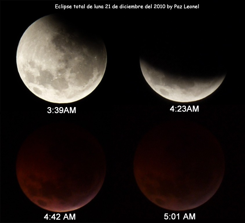 L'éclipse de Lune du 21 décembre 2010. © Paz Leonel