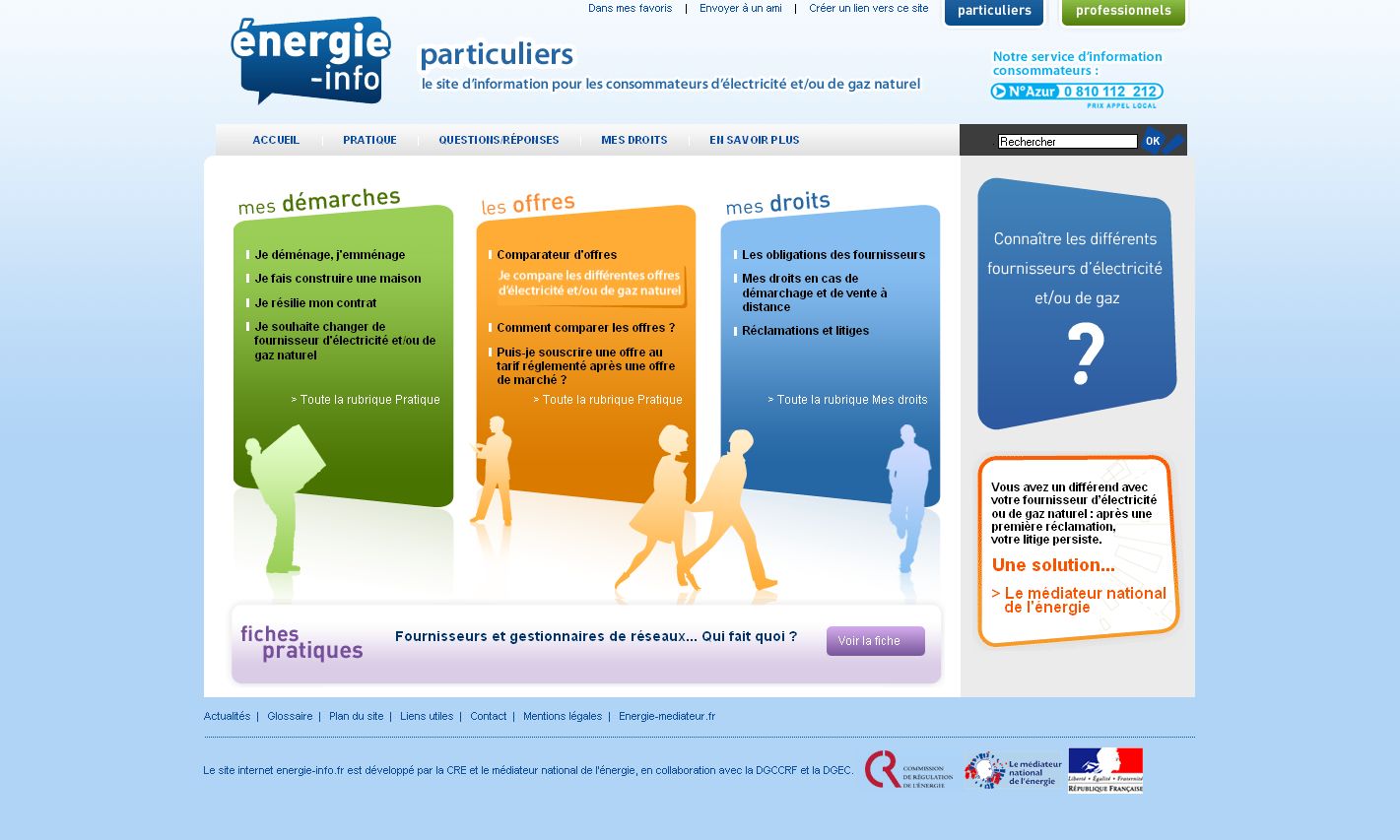 Page d'accueil du site Energie-info.fr - DR