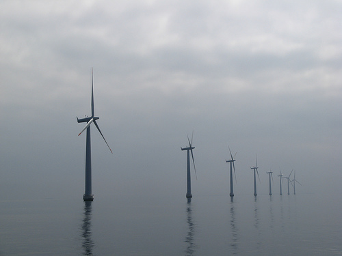 Parc éolien au large du Danemark. © m.prinke Flickr, CC BY-SA 2.0