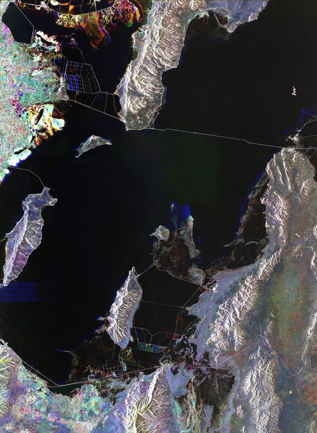 Le Grand Lac salé vu par le satellite Envisat. © Esa