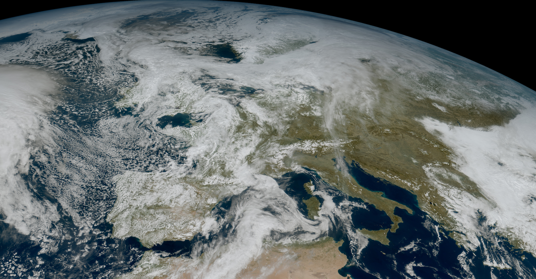 La première image de l’Europe vue par Meteosat Third Generation Imager-1 (MTG-I1). Cette vue imprenable montre des détails plus précis sur les structures nuageuses. © EUMETSAT, ESA