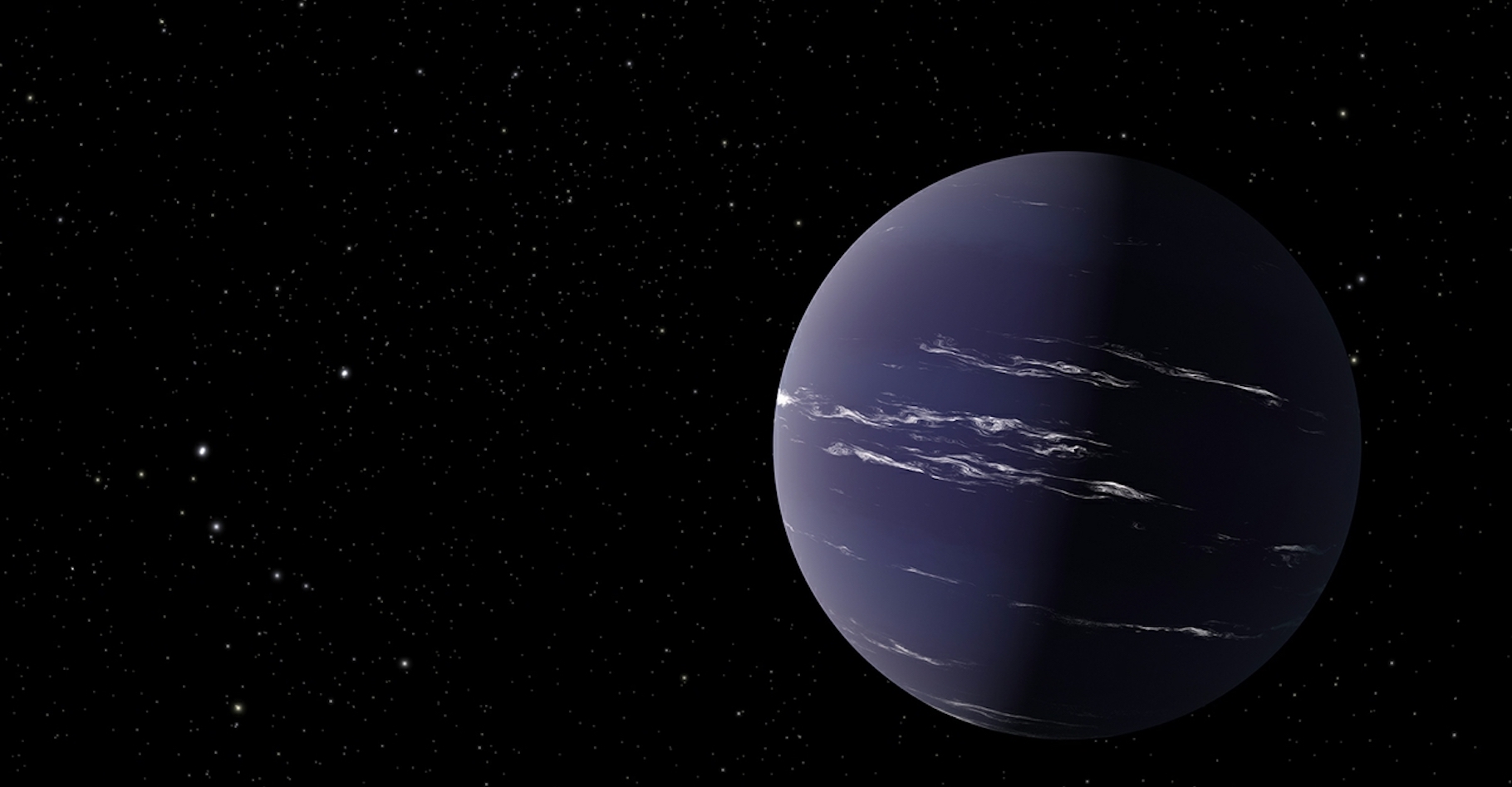 Une vue d’artiste sur TOI-1231 b, une exoplanète de la taille de Neptune. © Nasa/JPL-