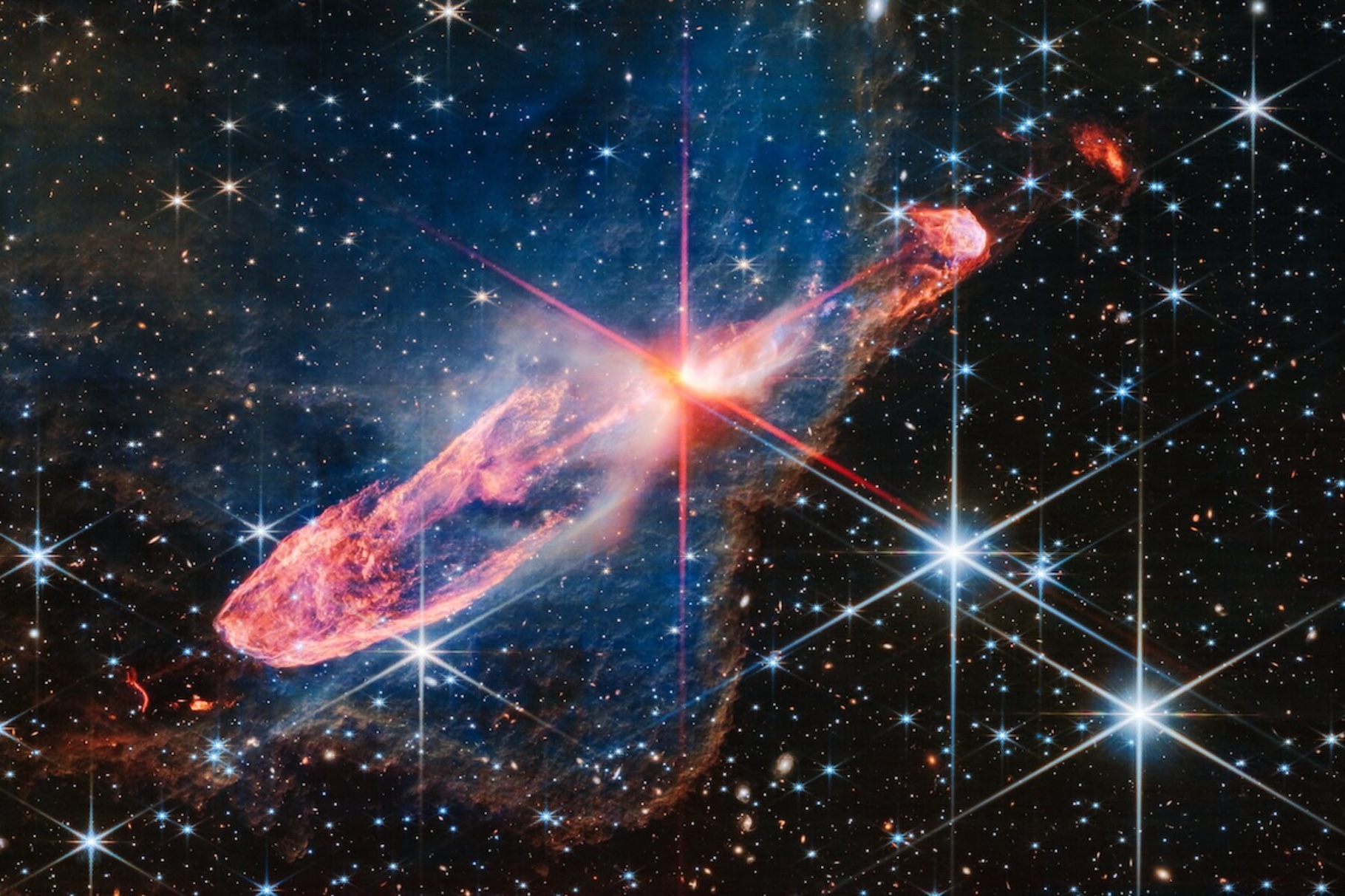Les images du télescope spatial James-Webb comme celle-ci montent aux astronomes que notre Univers formait déjà très activement des étoiles à ses tout débuts. © Nasa, ESA, CSA, Joseph DePasquale (STScI)