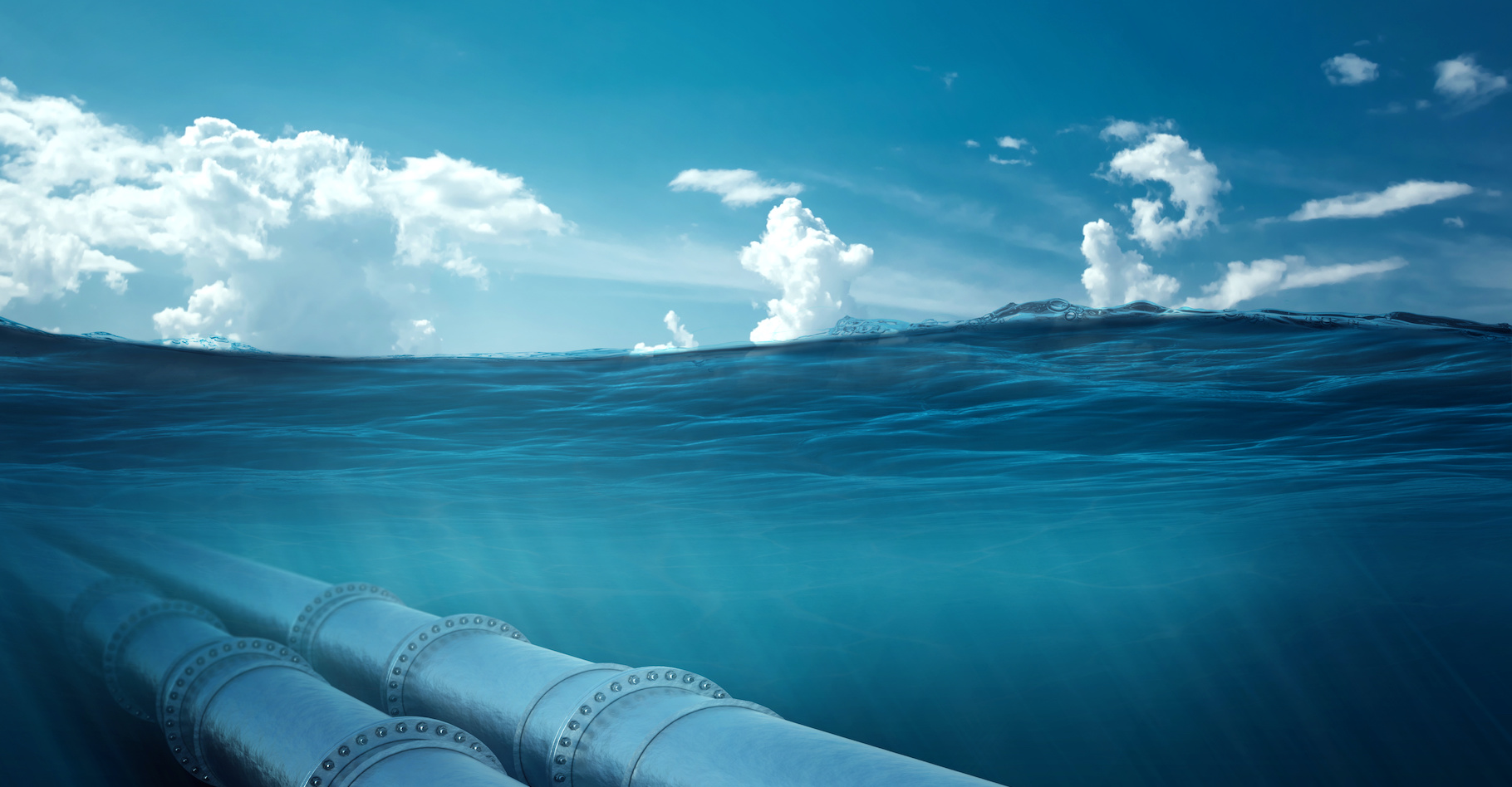 Des fuites ont été détectées sur les deux gazoducs qui relient la Russie à l’Allemagne, Nord Stream 1 et 2. Du gaz fossile s’échappe dans la mer Baltique. © Aliaksandr Marko, Adobe Stock