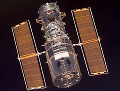 Le télescope spatial Hubble en orbite (crédit Nasa)