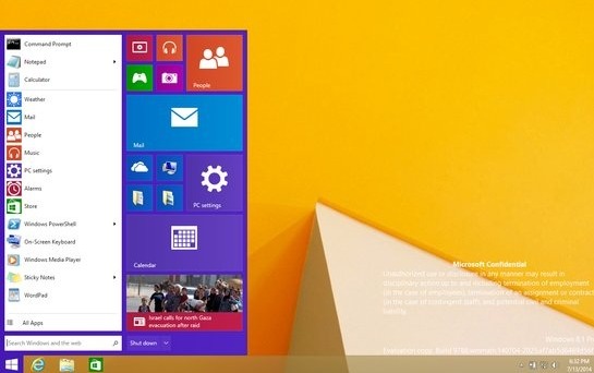 L’un des grands reproches que les utilisateurs font à Windows 8 est la suppression du menu Démarrer. Microsoft a confirmé qu’il fera son retour dans la prochaine version. Une première image de ce nouveau menu est apparue sur la Toile il y a quelques semaines. © My Digital Life