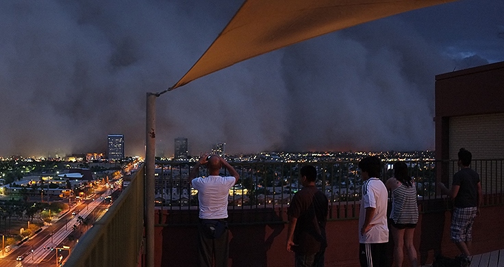 Le 5 juillet 2011, Phoenix a connu le plus gros haboob (une violente tempête de sable) jamais subi depuis 100 ans. © Christopher Marks, Flickr, cc by nc nd 2.0