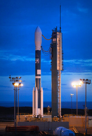 CALIPSO et CLOUDSAT en attente dans une fusée Delta II sur la base de Vandenberg
