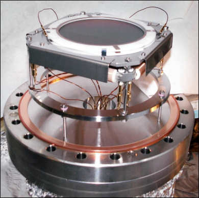 Détecteur utilisé pour observer l'effet HBT avec des fermions et des bosons dans un condensat d'Hélium de BE.
