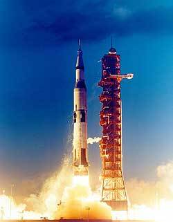 Les moteurs J2 équipait les 2ème et 3ème étage de la fusée Saturn V des missions Apollo