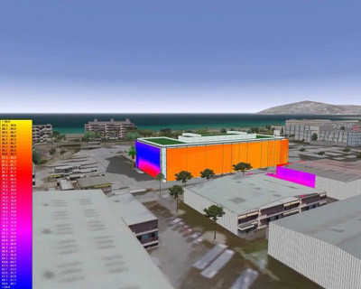 La ville de Cannes en 3D : une maquette virtuelle primée au salon Laval Virtual 2006(Crédits : CSTB/Pixxim/Alcatel Alenia Space)