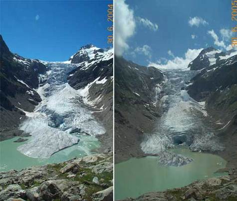 Les glaciers suisses continuent de fondre&copy; SNAT.ch