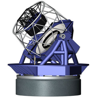 Vue d'atiste du Large Synoptic Survey Telescope