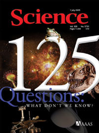La couverture du numéro spécial de Science à l'occasion du 125e anniversaire de la revue