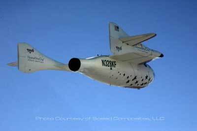 Le SpaceShipOne, vaisseau qui a remporté l'Ansari X Prize