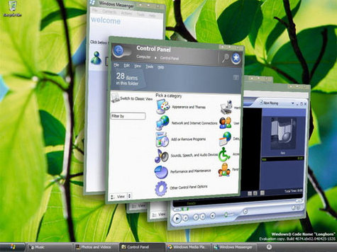 Windows Vista et son interface graphique Aero : transitions en 3D, fenêtres translucides...
