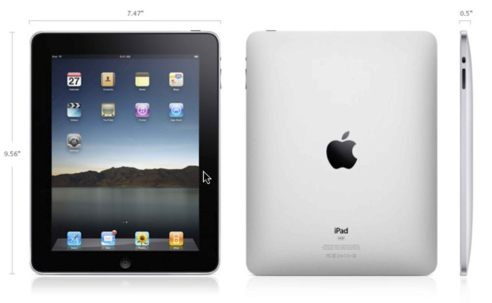 Selon les dernières rumeurs, l’iPad 3 pourrait être légèrement plus épais que le modèle actuel en raison de la technologie d’écran retenue. © Apple