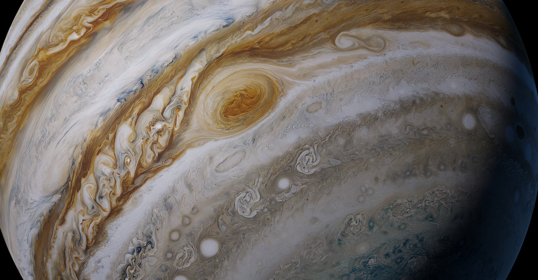 Elle reste très visible sur Jupiter. Pourtant la Grande tache rouge n’est plus ce qu’elle était. Elle a perdu beaucoup de sa taille. © Josh, Adobe Stock