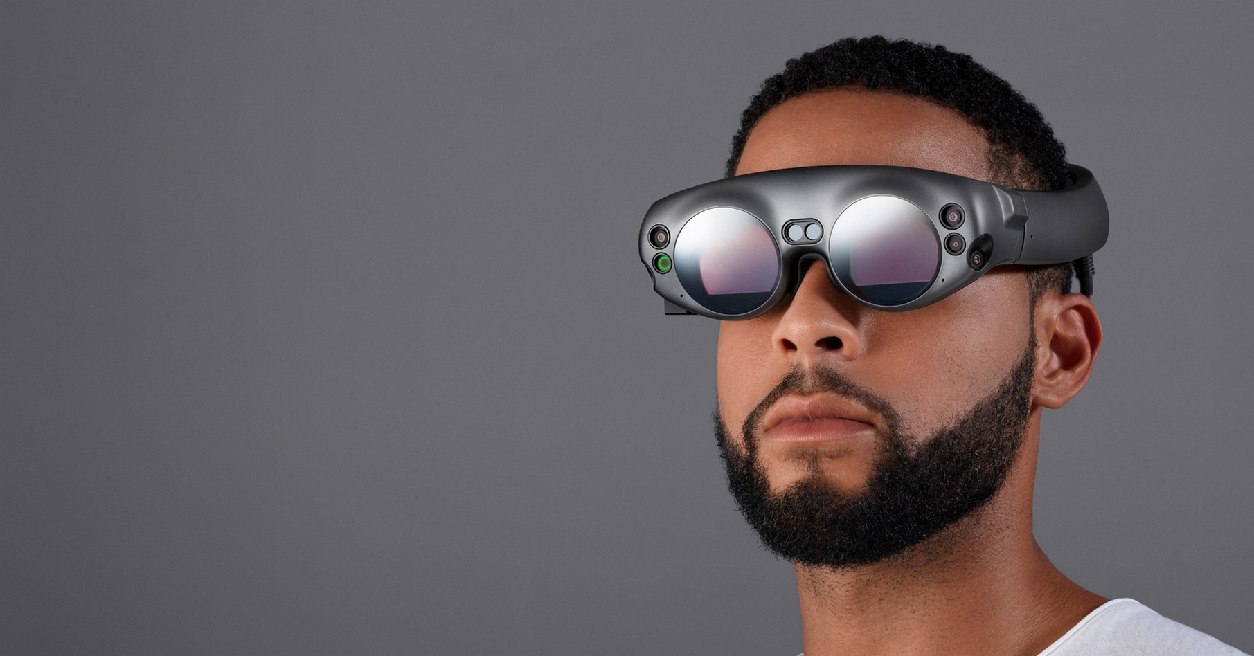 Les lunettes de réalité augmentée Magic Leap One présentent un design qui n’est pas sans rappeler un style vu dans certains films de science-fiction. © Magic Leap